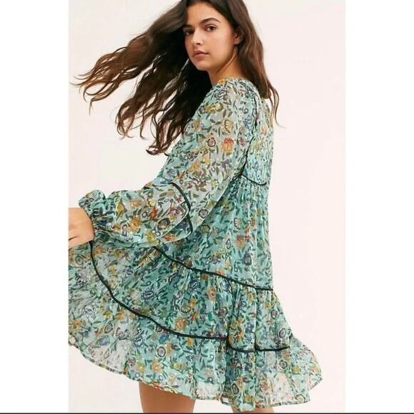 Free People Free Swinging Mini Dress Tunic size Small - Picture 2 of 7